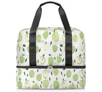 Bolsa de lona deportiva con manzanas verdes para mujeres, hombres, niños y niñas, 21 L, para fin de semana, para viajes, gimnasio, yoga, color, Big, Organizador de bolsas