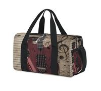 Bolsa de lona deportiva con notas musicales, piano, guitarra, fin de semana, bolsa de viaje, casual, viajes, gimnasio, para niños, niñas, niños, mujeres y hombres