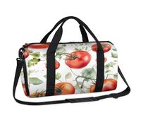 Bolsa de lona deportiva con patrón de tomate, bolsa de fin de semana, bolsa de viaje, gimnasio, equipaje, bolsa de lona para niños, niñas, niños, mujeres y hombres