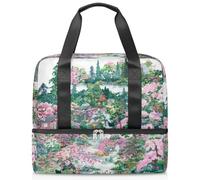 Bolsa de lona deportiva con patrón japonés para mujeres, hombres, niños y niñas, 21 L, para fin de semana, para viajes, gimnasio, yoga, color, Big, Organizador de bolsas