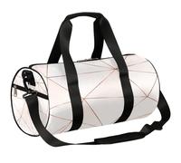 Bolsa de lona deportiva con patrón triangular, bolsa de lona ligera para el hombro, bolsa de viaje para hombres y mujeres (patrón geométrico), Patrón triangular, 17.6(L) x 9(W) x 9(H) inch