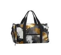 Bolsa de lona deportiva con pintura abstracta de tinta para fin de semana con compartimento para zapatos