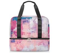 Bolsa de lona deportiva con pintura al óleo abstracta para mujeres, hombres y niños, Kirls Art Weekend Overnight Bags Wet Seperated 21 L Tote Bag for Travel Gym Yoga, color, 21L, Organizador de bolsas