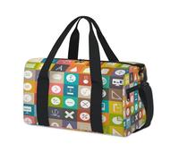 Bolsa de lona deportiva con signos de educación matemática, bolsa de fin de semana, bolsa de viaje, gimnasio, bolsa de lona para niños, niñas, niños, mujeres y hombres