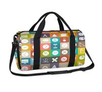 Bolsa de lona deportiva con signos de educación matemática, bolsa de fin de semana, bolsa de viaje, gimnasio, equipaje, bolsa de lona para niños, niñas, niños, mujeres y hombres