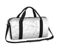 Bolsa de lona deportiva con textura de mármol blanco, bolsa de fin de semana, bolsa de viaje, gimnasio, bolsa de lona para niños, niñas, niños, mujeres y hombres