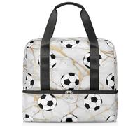 Bolsa de lona deportiva con textura de mármol para mujeres, hombres y niños, Kirls Football Marble Weekend Overnight Bags Wet Seperated 21 L Tote Bag for Travel Gym Yoga, color, 21L, Organizador de