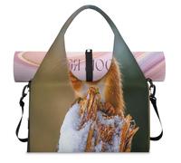 Bolsa de lona deportiva de ardilla para mujeres y hombres, divertida bolsa de fin de semana con compartimento para zapatos, bolsa de equipaje para yoga, gimnasio, viajes, color, L, Organizador de