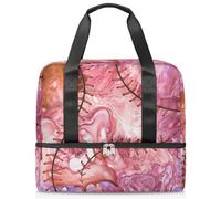 Bolsa de lona deportiva de béisbol de mármol para mujeres, hombres y niños, Kirls Marble Art Weekend Overnight Bags Wet Seperated 21 L Tote Bag for Travel Gym Yoga, color, 21L, Organizador de bolsas