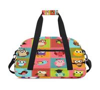Bolsa de lona deportiva de búho de dibujos animados para mujeres y hombres, lindo búho pájaro 24L fin de semana bolsa de noche bolsa de viaje bolsa de gimnasio para niños niñas y niños, color, 24 L,