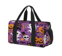 Bolsa de lona deportiva de calabaza para Halloween, bruja, fin de semana, bolsa de noche, casual, viajes, gimnasio, bolsa de lona para niños, niñas, niños, mujeres y hombres