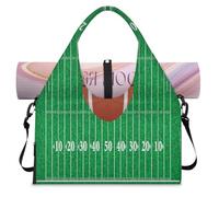 Bolsa de lona deportiva de campo de fútbol americano para mujeres y hombres, bolsa de fin de semana con compartimento para zapatos, bolsa de hombro para yoga, gimnasio, viajes, color, L, Organizador
