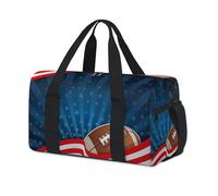 Bolsa de lona deportiva de fútbol americano para fin de semana, bolsa de viaje casual, viajes, gimnasio, para niños, niñas, niños, mujeres y hombres