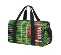 Bolsa de lona deportiva de fútbol americano para fin de semana, bolsa de viaje informal, para viajes, gimnasio, para niños, niñas, niños, mujeres y hombres