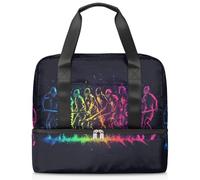 Bolsa de lona deportiva de hockey para mujeres, hombres, niños y niñas, 21 L, bolsa de fin de semana, bolsa de viaje separada para viajes, gimnasio, yoga, color, Big, Organizador de bolsas