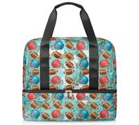 Bolsa de lona deportiva de mármol abstracto para mujeres, hombres y niños, Kirls Marble Foot Ball fin de semana, bolsas de noche separadas por mojado, bolsa de mano de 21 L para viajes, gimnasio,