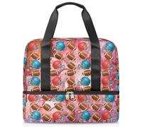 Bolsa de lona deportiva de mármol para mujeres, hombres y niños, Kirls Marble Weekend Overnight Bags Wet Seperated 21 L Tote Bag for Travel Gym Yoga, color, 21L, Organizador de bolsas