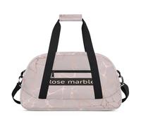 Bolsa de lona deportiva de mármol rosa para mujeres y hombres, bolsa de fin de semana de 24 L, bolsa de viaje para gimnasio, para niños y niñas, color, 24 L, Organizador de bolsas