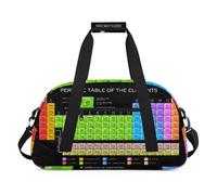 Bolsa de lona deportiva de tabla periódica para mujeres y hombres, Periodic of The Elements 24 L, bolsa de fin de semana, bolsa de viaje, gimnasio, para niños, niñas y niños, color, 24 L, Organizador