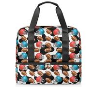 Bolsa de lona deportiva de vacas para mujeres, hombres y niños, Kirls Sports Football Weekend Overnight Bags Wet Seperated 21 L Tote Bag for Travel Gym Yoga, color, 21L, Organizador de bolsas