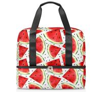 Bolsa de lona deportiva de verano con sandía para mujeres, hombres y niños, Kirls Fruit Sandía, fin de semana, bolsas de noche separadas para mojado, bolsa de mano de 21 L para viajes, gimnasio, yoga,