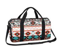Bolsa de lona deportiva étnica étnica tribal étnica geométrica para fin de semana, bolsa de viaje casual, bolsa de viaje para gimnasio, bolsa de lona para niños, niñas, niños, mujeres y hombres