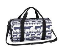 Bolsa de lona deportiva étnica geométrica con animales, bolsa de fin de semana, bolsa casual para viajes, gimnasio, equipaje, bolsa de lona para niños, niñas, niños, mujeres y hombres