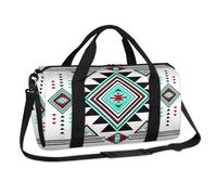 Bolsa de lona deportiva geométrica étnica para fin de semana, bolsa casual para viajes, gimnasio, equipaje, bolsa de lona para niños, niñas, niños, mujeres y hombres