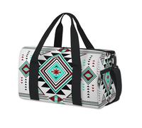 Bolsa de lona deportiva geométrica étnica para fin de semana, bolsa de viaje casual, para viajes, gimnasio, para niños, niñas, niños, mujeres y hombres