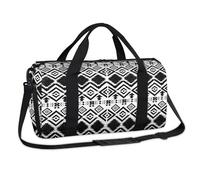 Bolsa de lona deportiva geométrica étnica tribal para fin de semana, bolsa de viaje casual, bolsa de viaje para gimnasio, bolsa de lona para niños, niñas, niños, mujeres y hombres