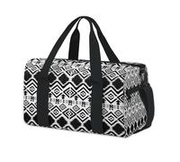 Bolsa de lona deportiva geométrica étnica tribal para fin de semana, bolsa de viaje, casual, viajes, gimnasio, para niños, niñas, niños, mujeres y hombres