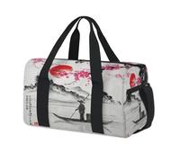 Bolsa de lona deportiva japonesa vintage para fin de semana de Japón, bolsa de viaje casual, para viajes, gimnasio, para niños, niñas, niños, mujeres y hombres