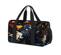 Bolsa de lona deportiva para fin de semana y noche de Halloween, diseño de murciélago, fantasmas, calaveras, bolsa de viaje informal, para viajes, gimnasio, para niños, niñas, niños, mujeres y hombres