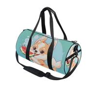 Bolsa de lona deportiva para gimnasio, viajes, lindo equipaje de sirena Corgi para hombres y mujeres, Linda sirena Corgi, Talla única