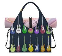 Bolsa de lona deportiva para guitarra eléctrica con compartimento para zapatos, fin de semana, bolsa de equipaje para gimnasio, yoga, viajes, color, L, Bolsa de viaje