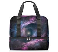 Bolsa de lona deportiva para mujeres, hombres, niños, Kirls, galaxia, nebulosa, abstracto, fin de semana, bolsas de noche separadas húmedas, bolsa de mano de 21 L para viajes, gimnasio, yoga, color,