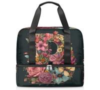 Bolsa de lona deportiva para mujeres, hombres, niños, Kirls, letra B de 21 L, bolsa de fin de semana, bolsa separada para viajes, gimnasio, yoga, color, 21L, Organizador de bolsas