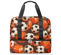 Bolsa de lona deportiva para mujeres, hombres, niños, Kirls, pelota de fútbol, deporte, 21 L, para fin de semana, bolsa de noche separada para viajes, gimnasio, yoga, color, 21L, Organizador de bolsas