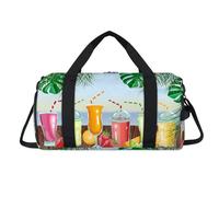 Bolsa de lona deportiva para verano, playa, cóctel, frutas, bebidas, con compartimento para zapatos, verano, noche, fin de semana, viajes, gimnasio, organizador de equipaje para mujeres, hombres