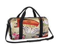 Bolsa de lona deportiva vintage con diseño de la bandera del Reino Unido para fin de semana, bolsa de viaje, gimnasio, equipaje, bolsa de lona para niños, niñas, niños, mujeres y hombres