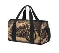 Bolsa de lona deportiva vintage con temática de motocicleta, bolsa de fin de semana, bolsa de viaje casual, para viajes, gimnasio, para niños, niñas, niños, mujeres y hombres