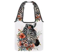 Bolsa de lona estética de pavo real con plumas y flores, bolsa de tela reutilizable mediana para mujeres, profesores, enfermeras, Multicolor 05, 14.1x14.9in/36x38cm
