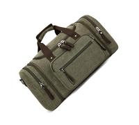 Bolsa de lona expandible para hombre, maleta grande para hombre con múltiples bolsillos, bolsa de fin de semana para hombre, bolsa de lona unisex, bolsa de fin de semana para mujer, Black