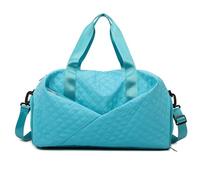 Bolsa de lona grande para hombres y mujeres, bolsa deportiva con bolsillos húmedos, bolsas de hombro para viajes al aire libre y viajes diarios, bolsa de lona de bolsillo húmedo, azul (lake blue
