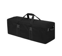 Bolsa de lona grande para viajes, camping, bolsa de lona grande, bolsa de almacenamiento de equipos deportivos con 2 asas laterales, Black, 36 pulgadas, Bolsa de transporte grande