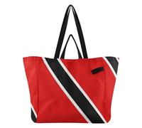 Bolsa de lona grande y resistente para la cocina, bolsas de compras para mujeres, artículos de spa y ducha, Bandera nacional de Trinidad y Tobago, Talla única