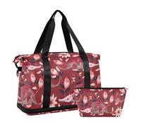Bolsa de lona Houlder Weekender Overnight Port con trampa ajustable para viajes, gran capacidad, Armadillo Victorian Indian Red