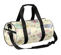 Bolsa de lona ligera con diseño de búhos y pájaros, ideal para viajes, para hombres y mujeres (flores y búhos), Lindos búhos y pájaros, 17.6(L) x 9(W) x 9(H) inch