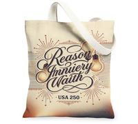 Bolsa de lona ligera para mujer, diseño vintage retro de estrellas, rayas, ninguno crema, lavable, reutilizable, bolsas de mano para todos los días, Crema, 13x15 Inch