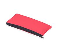 Bolsa de lona lisa para maquillaje, manualidades, viajes, con cremallera, lavable, multicolor, con cremallera, Red, Pack-2, Liso